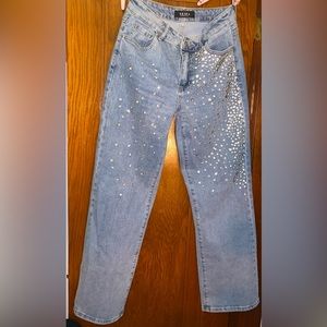 AKIRA rhinestone jeans